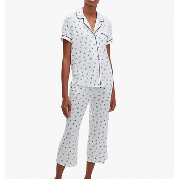 Kate Spade dainty bloom short sleeve pajama set - Picture 5 of 6